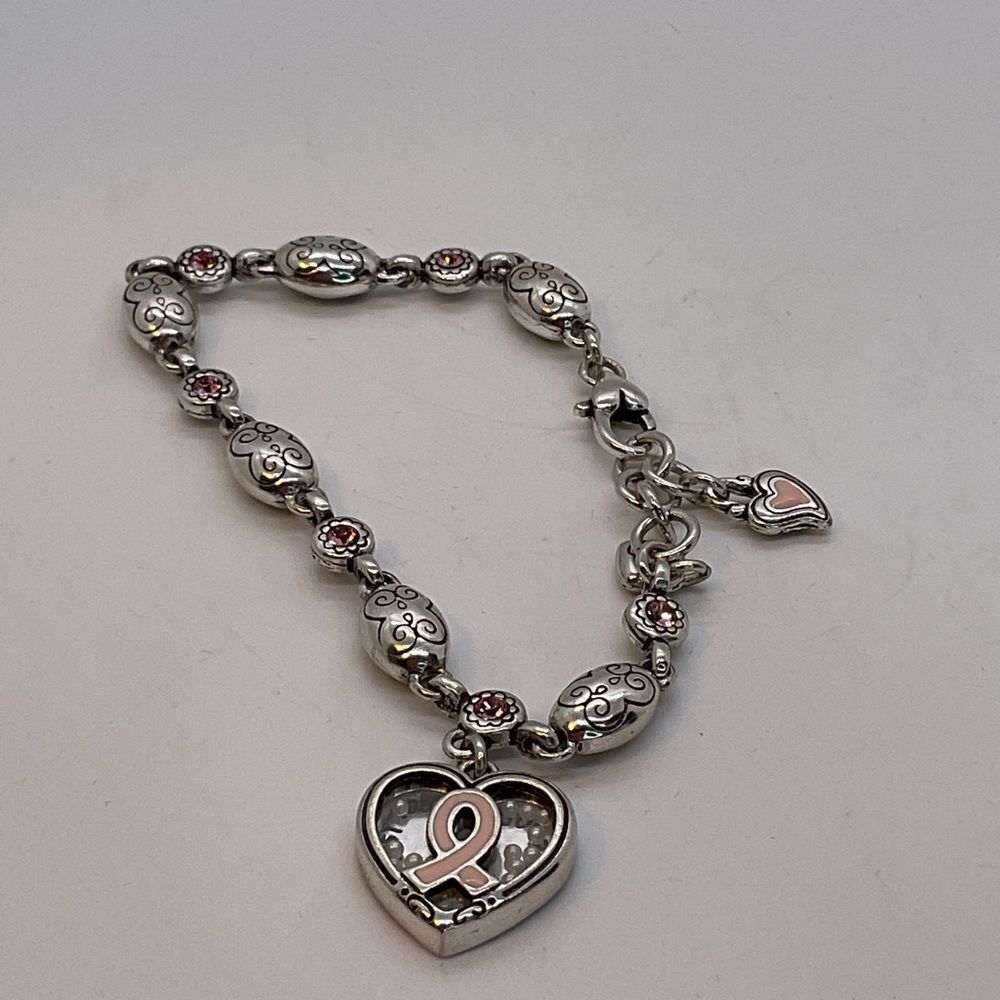 Brighton Power of Pink Legacy Heart Charm Bracelet